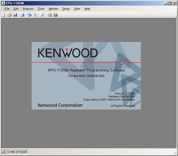 Vorschau KENWOOD KPG-110-SM  PC-Programmiersoftware NXR700/