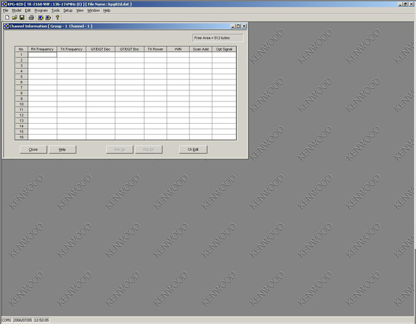 Vorschau KENWOOD KPG-82-D PC-Programmiersoftware
