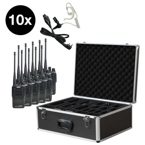 Vorschau ALINCO 10er Team-Set DJ-VX-46E mit KEP-24-AL im Funkkoffer