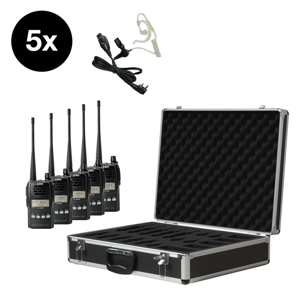 Vorschau ALINCO 5er Team-Set DJ-A-446 mit KEP-24-AL im Funkkoffer
