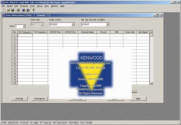 Vorschau KENWOOD KPG-99-D  PC-Programmiersoftware
